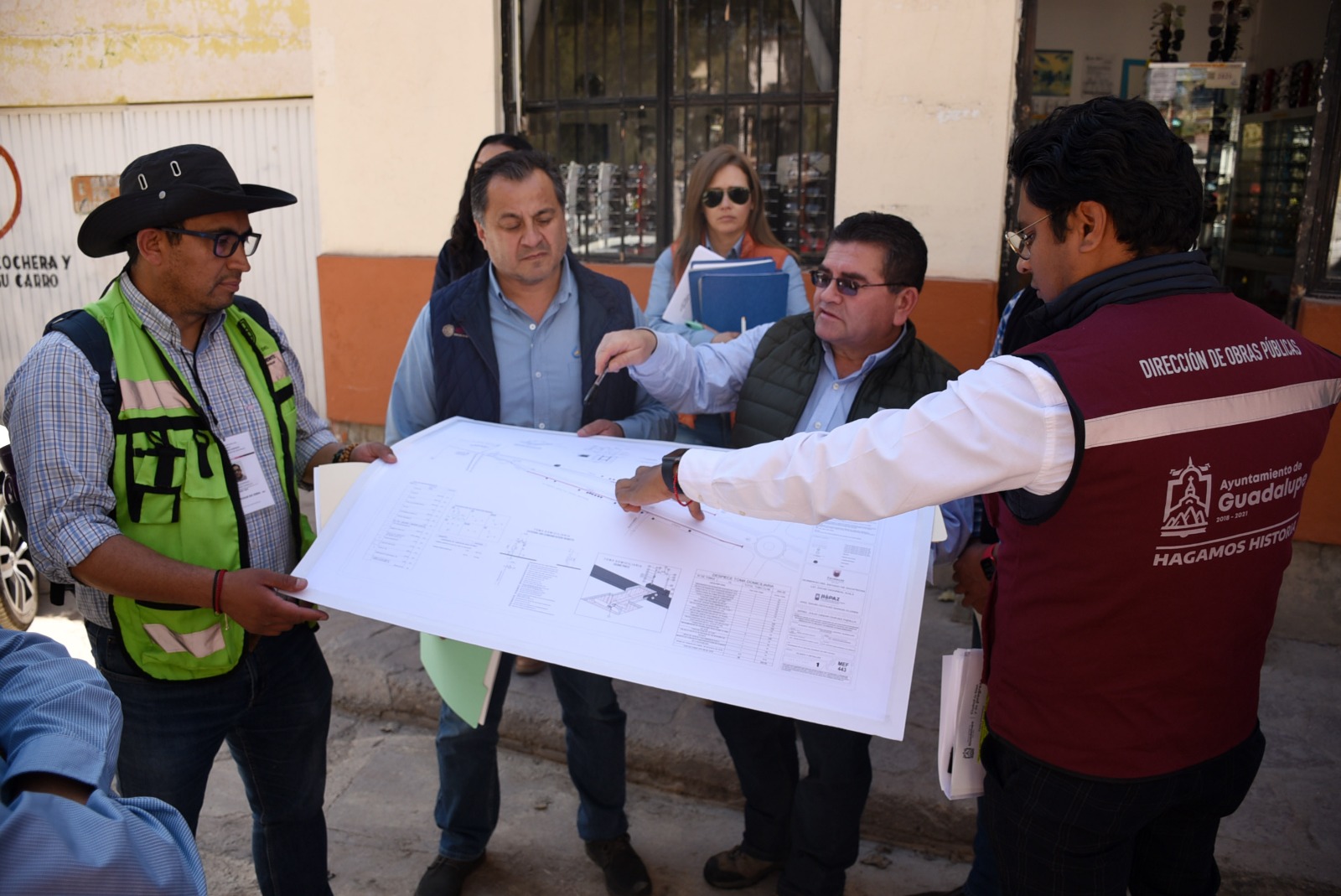 Supervisan obras en el centro de la Ciudad de Guadalupe ZHN