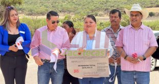 Entregan autoridades y migrantes obras y acciones del Programa 2×1 para el progreso de Sombrerete