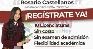 Inician inscripciones gratuitas a la Universidad Nacional Rosario Castellanos en Zacatecas