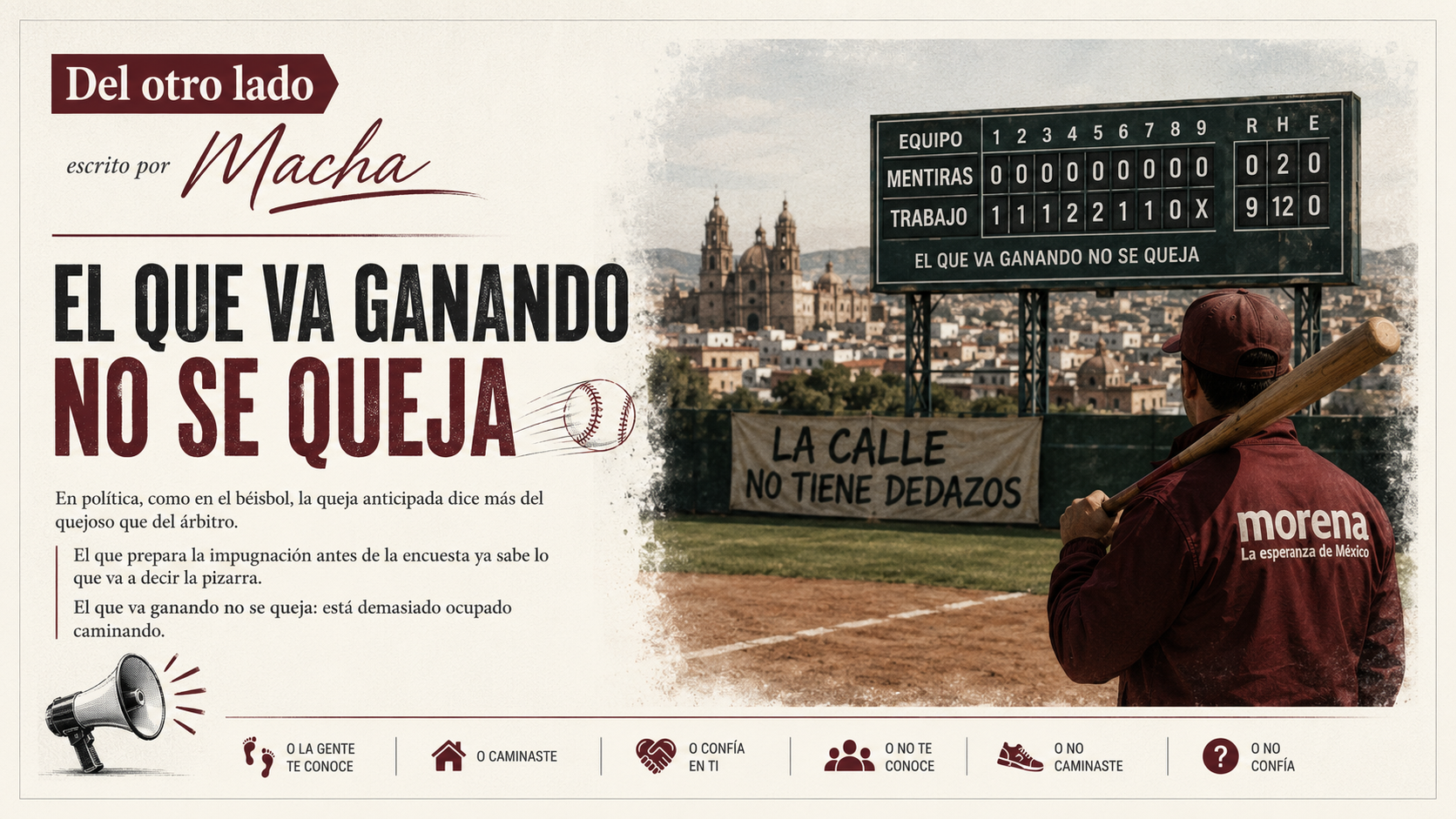 “El que va ganando no se queja”