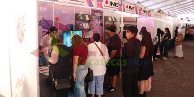 Presente el Instituto Nacional Electoral en la Feria Nacional del Libro de Zacatecas