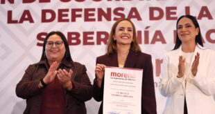 Clara Luz Flores Carrales, Coordinadora Estatal de la Defensa de la Transformación y la Soberanía Nacional